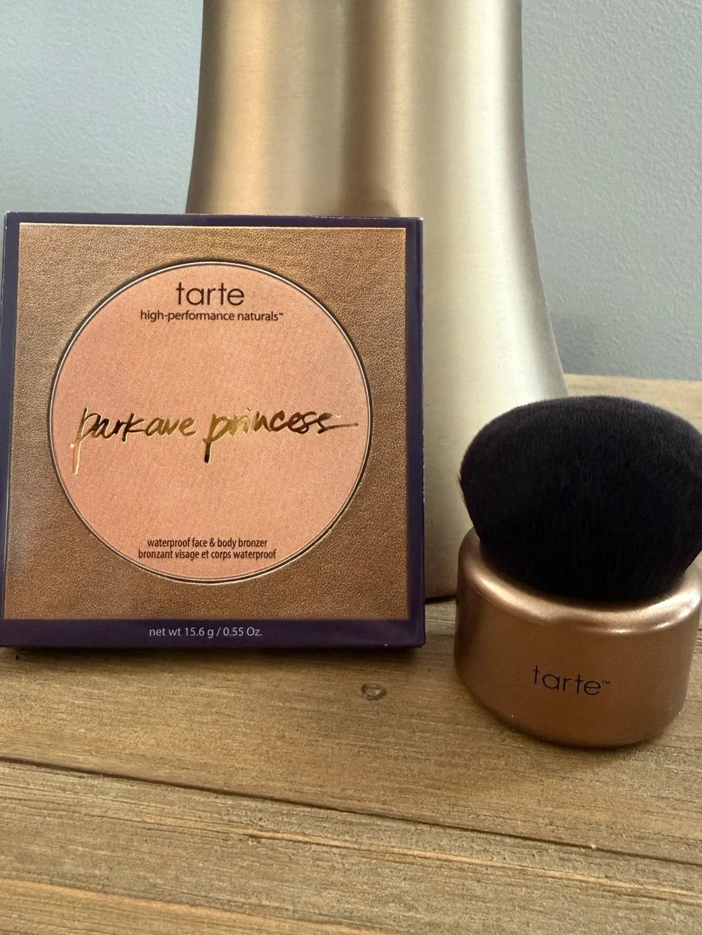 Tarte light medium matte face & body bronzer with kabuki brush
